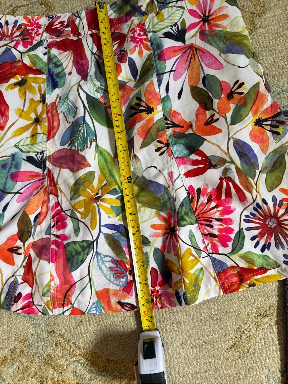 Bright Floral Watercolor Skirt - Picture 8 of 8